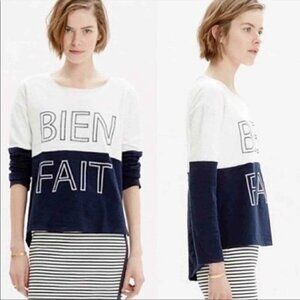 Madewell Bien Fait Setlist Pullover Colorblock Long Sleeve XS